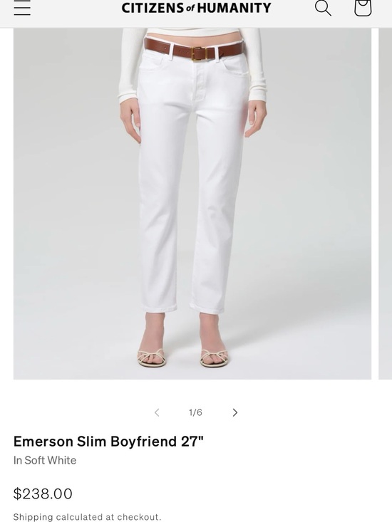 Citizens Of Humanity Denim - C of H Citizens of Humanity Emerson Slim Boyfriend 27” in Soft White 24